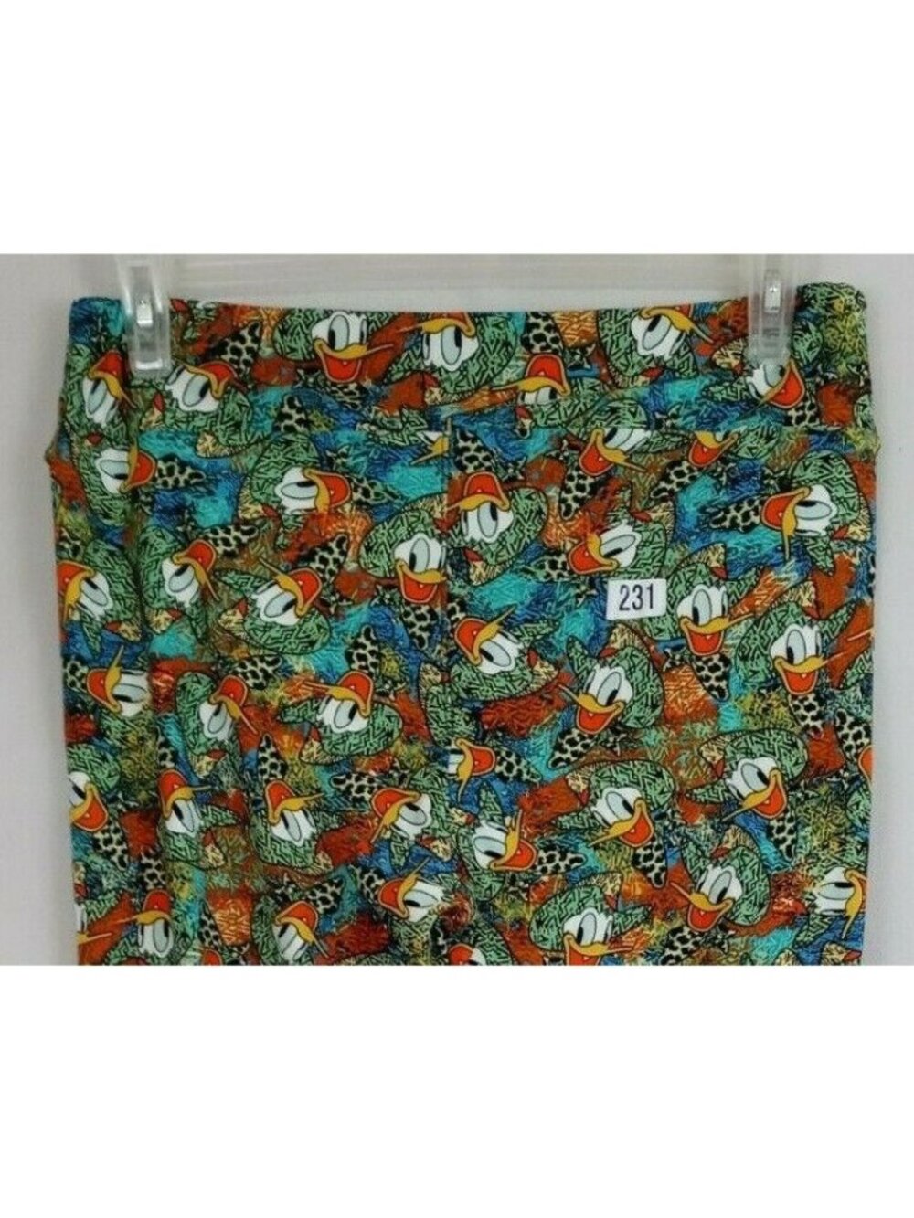 New LuLaRoe Disney Tall & Curvy Leggings With Colorful Cowboy Donald Duck Design